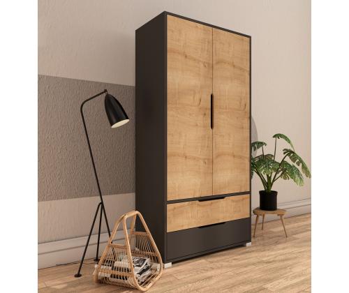 Flora 90 - Anthracite, Sapphire Oak