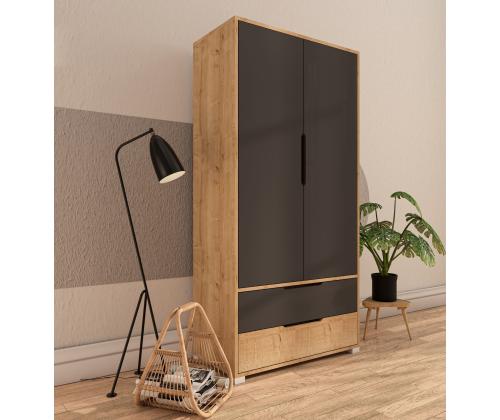 Flora 90 - Sapphire Oak, Anthracite