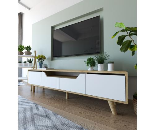 TV laud Roma 180 - Sapphire Oak, White