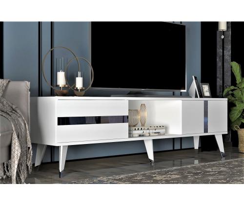 TV laud Vania - White, Silver