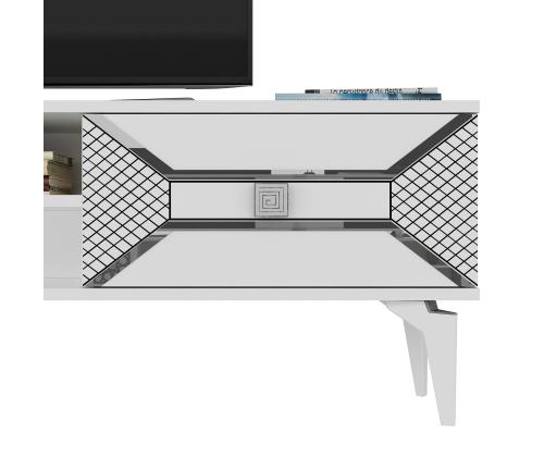 TV laud Yumedi - White, Silver