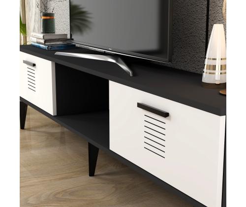 TV laud Asimo - Anthracite, White