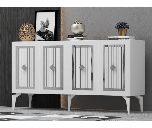 Nora - White, Silver