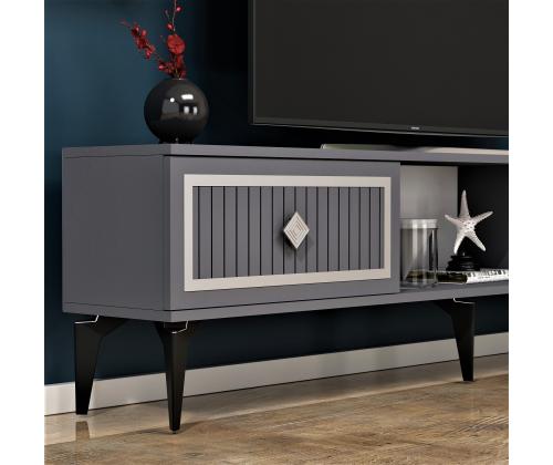 TV laud Nil - Anthracite, Silver