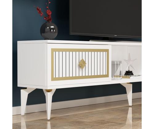TV laud Nil - White, Gold