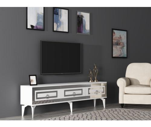 TV laud Karya - White, Silver