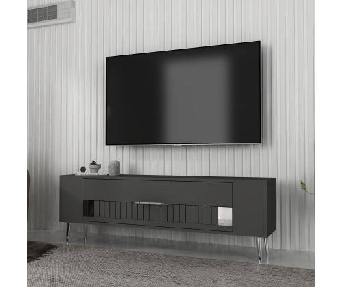 TV laud Retrolp4 - Anthracite, Silver