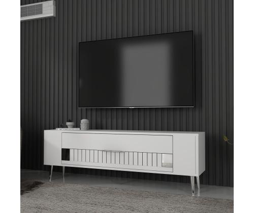 TV laud Retrolp4 - White, Silver