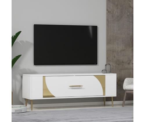 TV laud Retrop2 - White, Gold