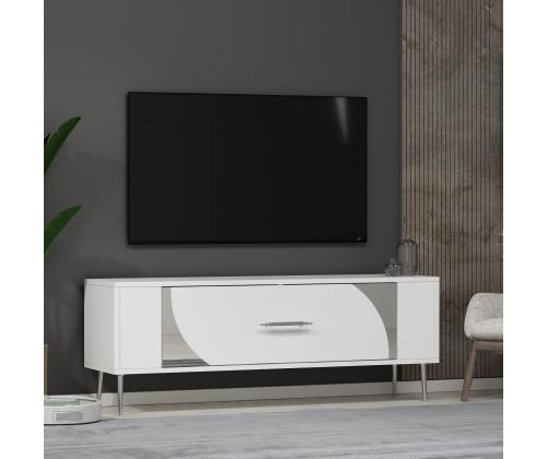 TV laud Retrop2 - White, Silver