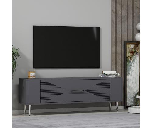 TV laud Retrol1 - Anthracite, Silver