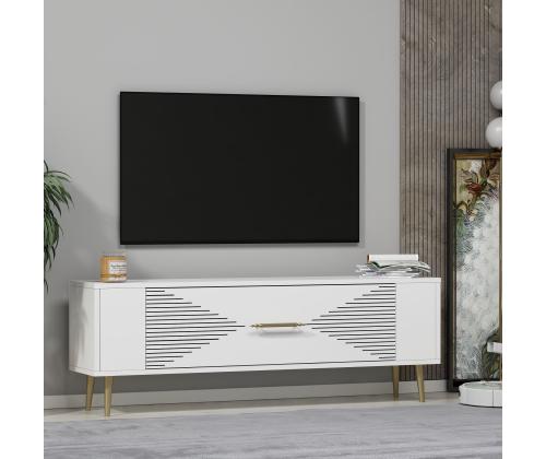 TV laud Retrol1 - White, Gold