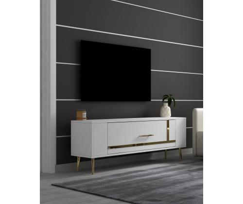 TV laud Retrop1 - White, Gold