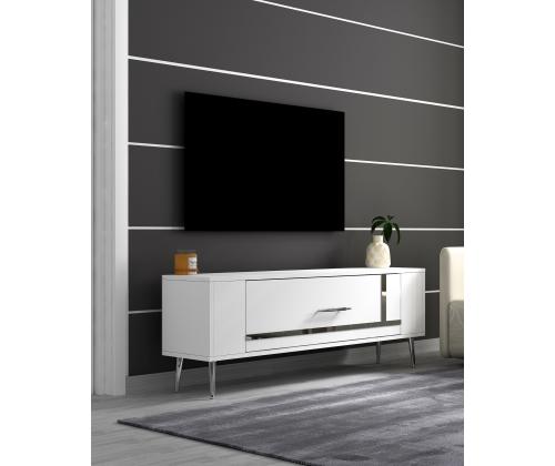 TV laud Retrop1 - White, Silver