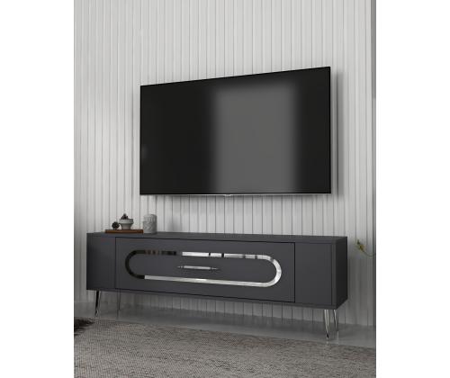 TV laud Retrop3 - Anthracite, Silver