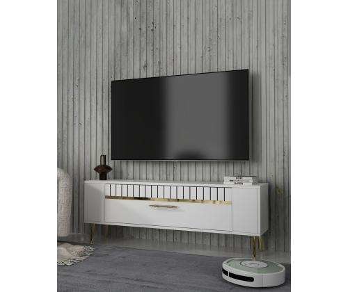 TV laud Retrolp1 - White, Gold