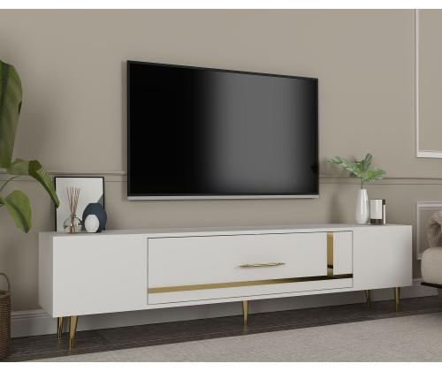 TV laud Dekop1 - White, Gold