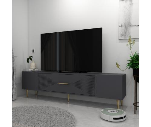 TV laud Dekol1 - Anthracite, Gold