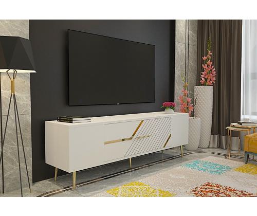 TV laud Dekolp5 - White, Gold
