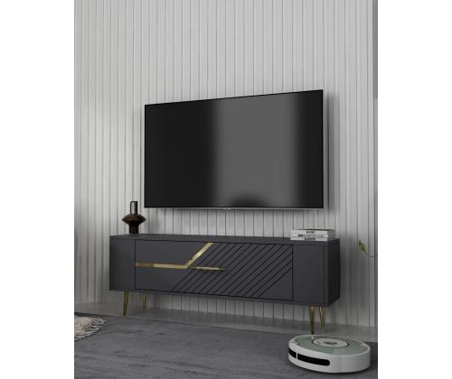 TV laud Retrolp5 - Anthracite, Gold