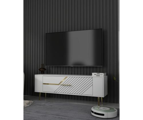 TV laud Retrolp5 - White, Gold