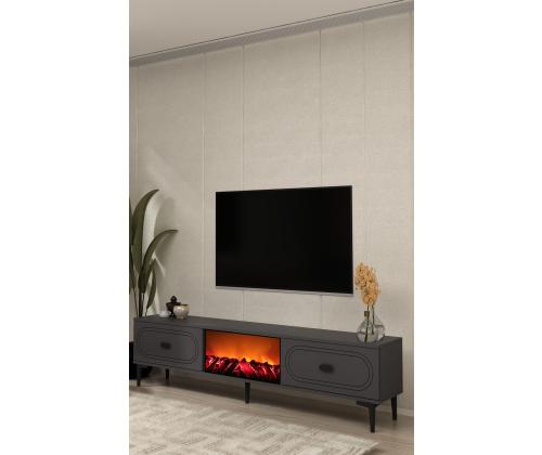 TV laud Weny Bohem Fireplace - Anthracite