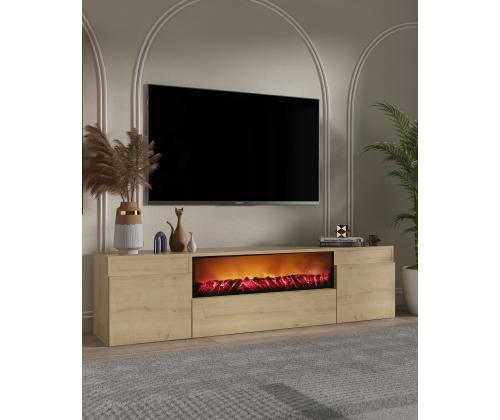 TV laud Elodi Fireplace - Sapphire Oak