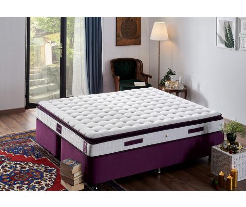 Purple 150x200 cm Double Size Padded Soft Mattress