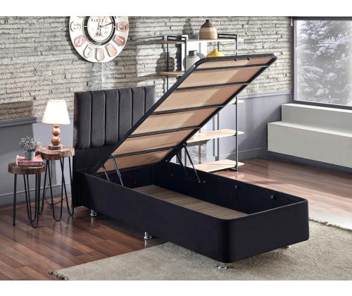 Ela Single - Black (100 x 200)