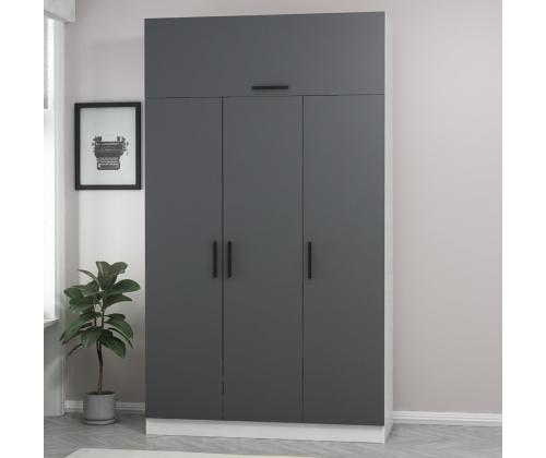 Minar 3 Kapak 2 Çekmece 235 - White, Anthracite