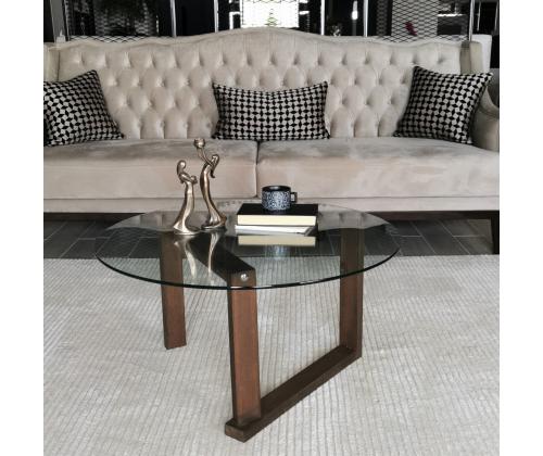 Kohvilaud Yuvarlak Cam Orta Sehpa S300