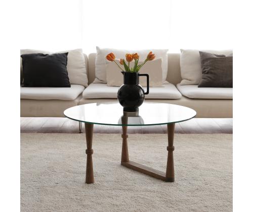 Kohvilaud Yuvarlak Cam Orta Sehpa S301