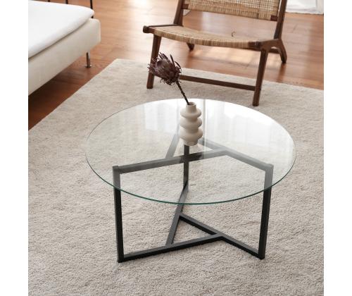 Kohvilaud Trio sehpa / şeffaf temperli cam S402