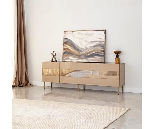 TV laud Leon - Bronze, Gold