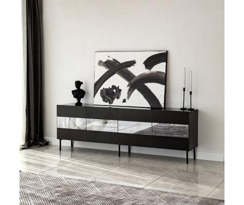 TV laud Leon - Black, Fume