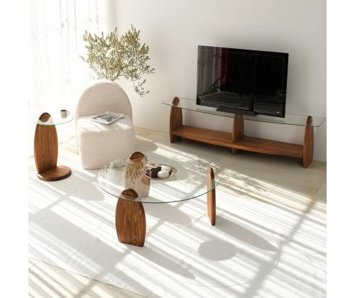 TV laud Surf - Chesnut, Transparent