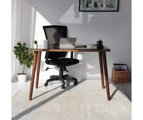 Cozy Çalışma Masası Ahşap Temperli Cam