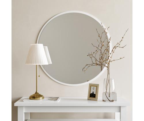 Peegel Dekoratif Yuvarlak Ayna Beyaz A706