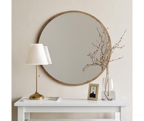 Peegel Dekoratif Yuvarlak Ayna Ceviz A707