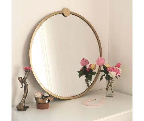 Peegel Gold Metal Çerçeve Yuvarlak Ayna A708