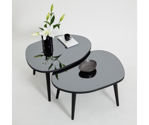 Mööblikomplekt lauad Gusto Set- Black, Fume