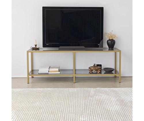 TV laud Basic - Dark Grey, Gold