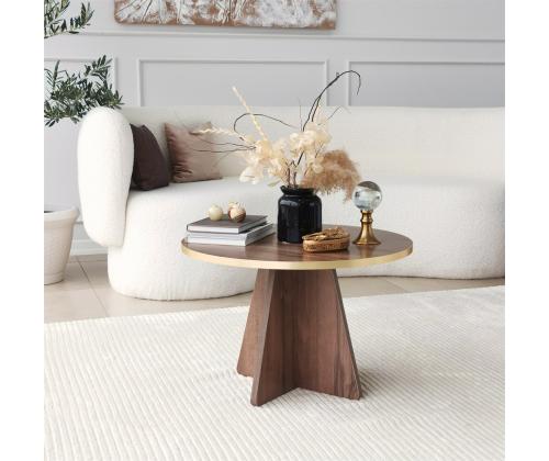 Kohvilaud Mushroom - Gold, Walnut v2