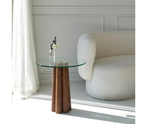 Kohvilaud Thales - Walnut, Transparent