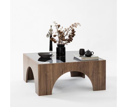 Kohvilaud Seine - Walnut, Dark Grey