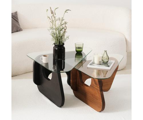 Mööblikomplekt lauad Freya - Black, Chesnut