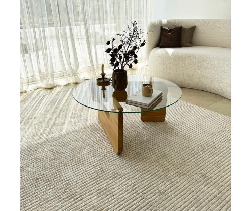 Kohvilaud Mia - Oak, Transparent