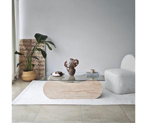 Kohvilaud Brise - Travertine, Transparent