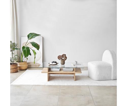 Kohvilaud Saga Rectangle - Sapphire, Transparent