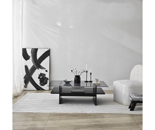 Kohvilaud Saga Rectangle - Black, Fume